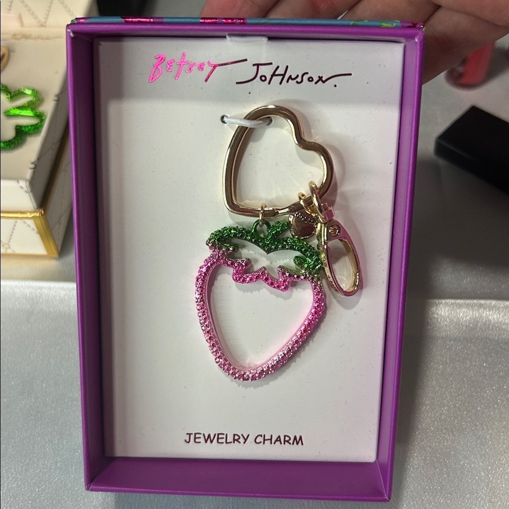 Betsey Johnson Strawberry Bag Charm